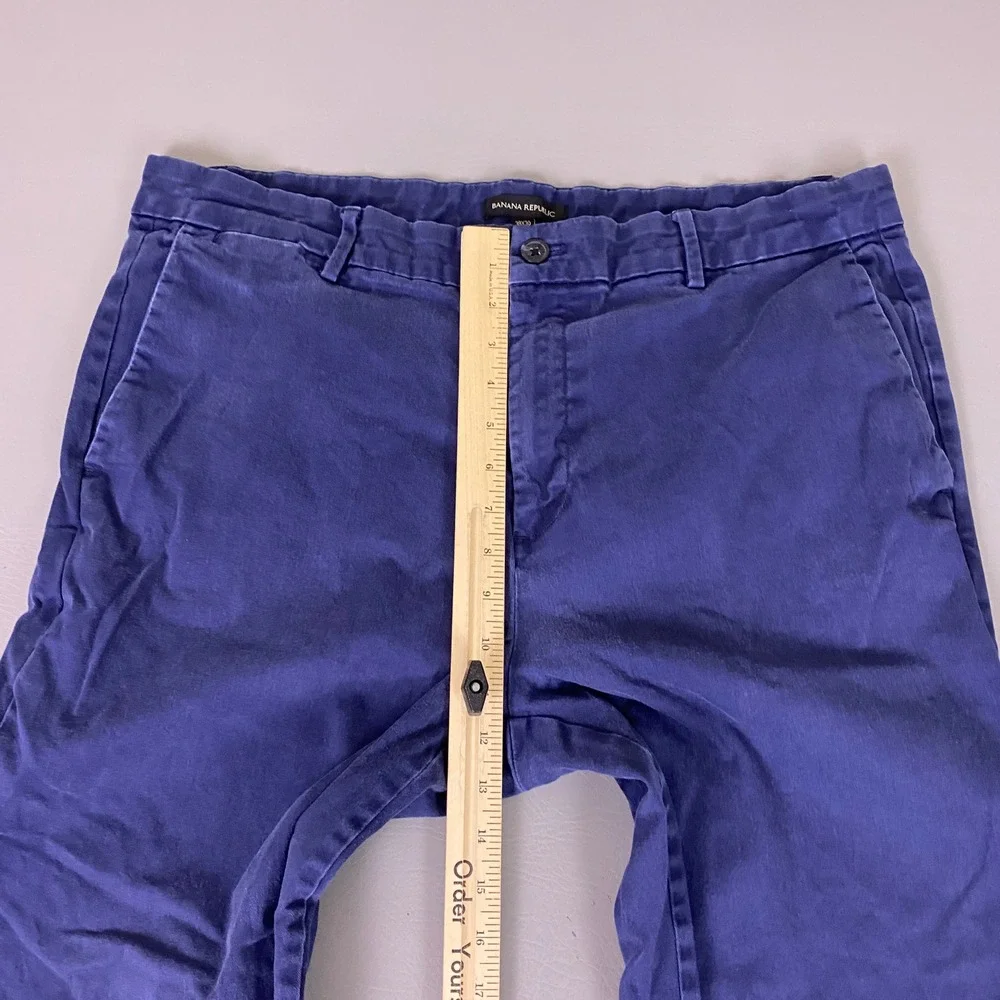 Banana Republic Pants Mens Size 38x30 (38x29) Blue Cotton Stretch Chino Straight